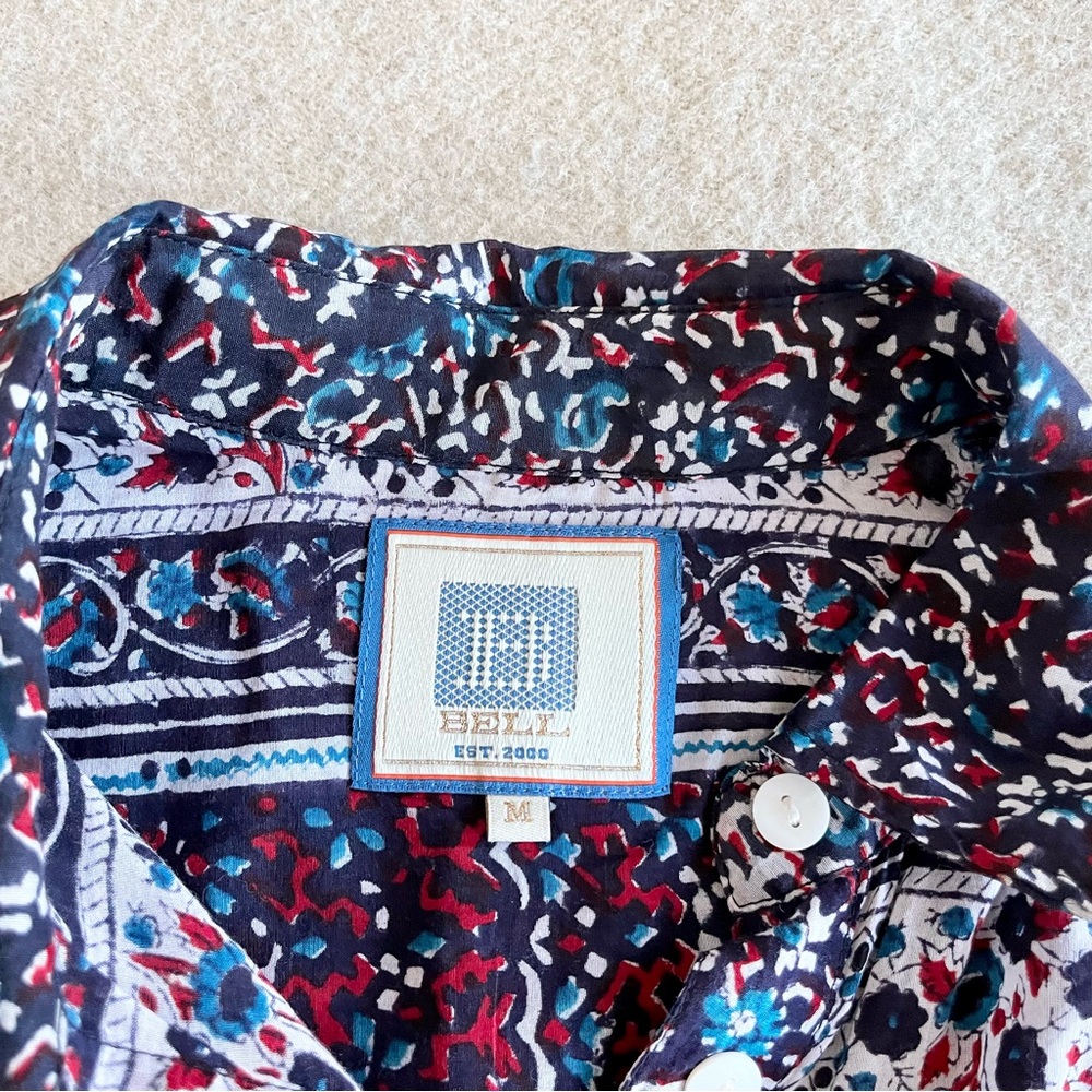 Bell by Alicia Bell Blake long sleeve shirt dress (blue/multi) - Picture 7 of 11